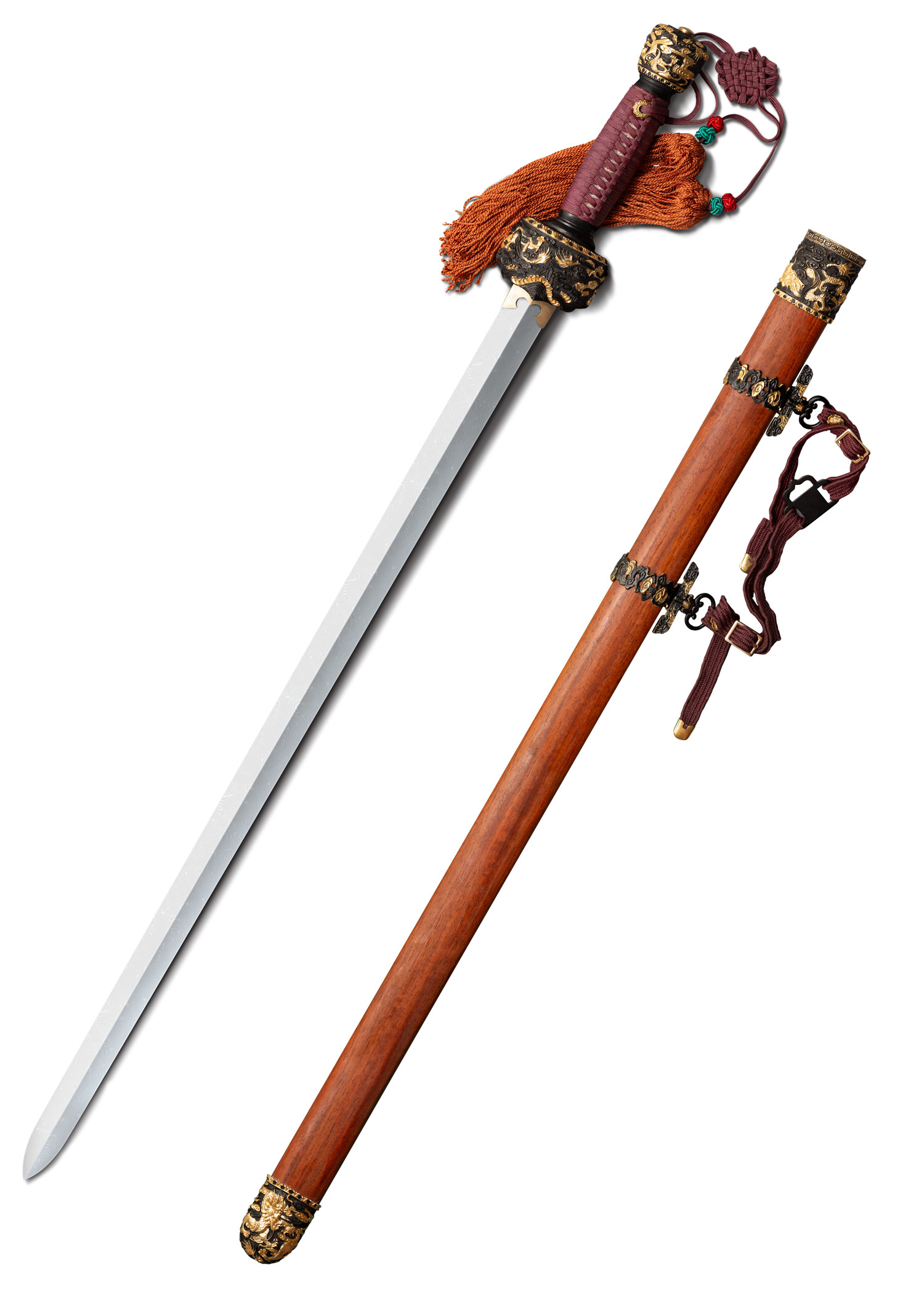 Chinese Two Collar Sea Wave Gim-Schwert, Cold Steel